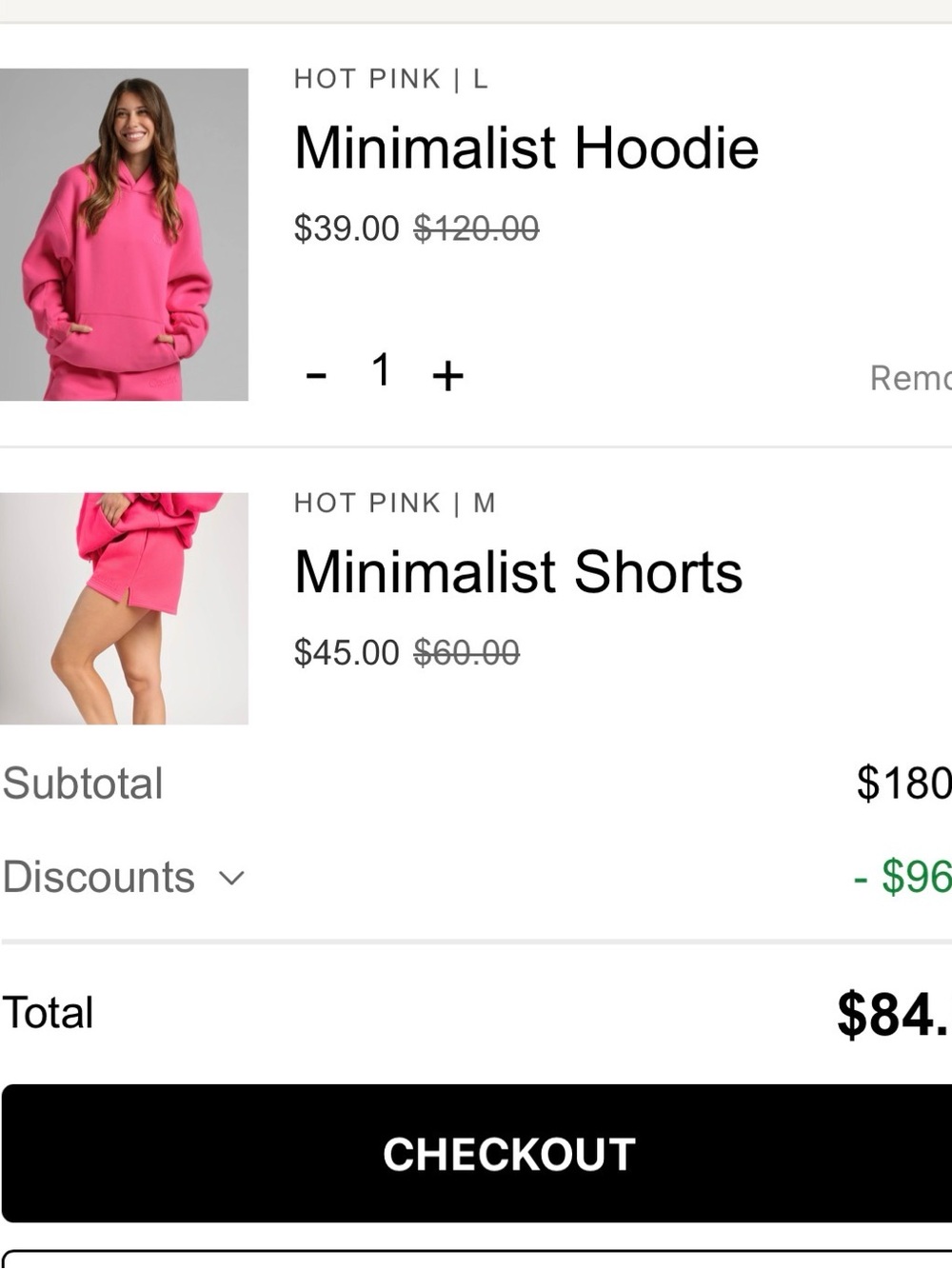 Comfrt Bright Pink Hoodie & Shorts Set - Picture 4 of 9
